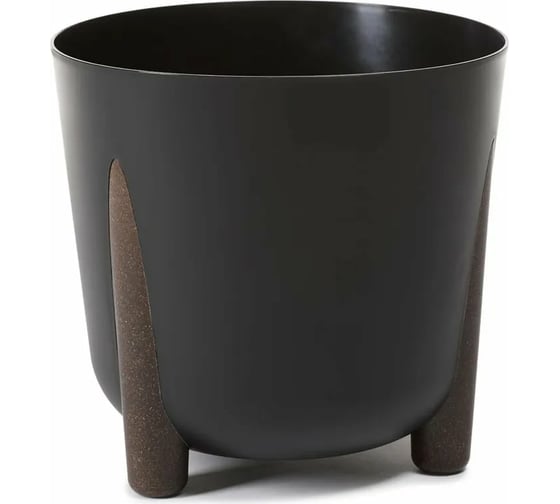 Кашпо на ножках LAMELA Sp.z o. 236 FRIDA ECO recycled диаметр 26 см, высота 23 см, 8.1 л, черное 067942 1