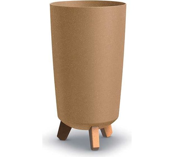 Ваза-кашпо на ножках Prosperplast DGTL240W-4665W GRACIA TUBUS SLIM ECO WOOD диаметр 24 см, высота 44.5 см, коричневое 067631