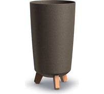 Ваза-кашпо на ножках Prosperplast DGTL200W-4625W GRACIA TUBUS SLIM ECO WOOD диаметр 19.5 см, высота 36.5 см, кофе 067628