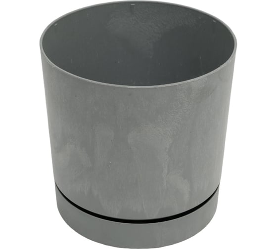 Кашпо с поддоном Prosperplast DPOP150E 422U TUBO P EFFECT диаметр 148 мм, высота 147 мм, бетон 067433 1