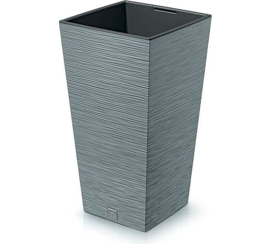 Высокое кашпо Prosperplast DFSH350-422U FURU SQUARE 34.5х34.5 см, высота 66 см, beton, с вкладышем 067606