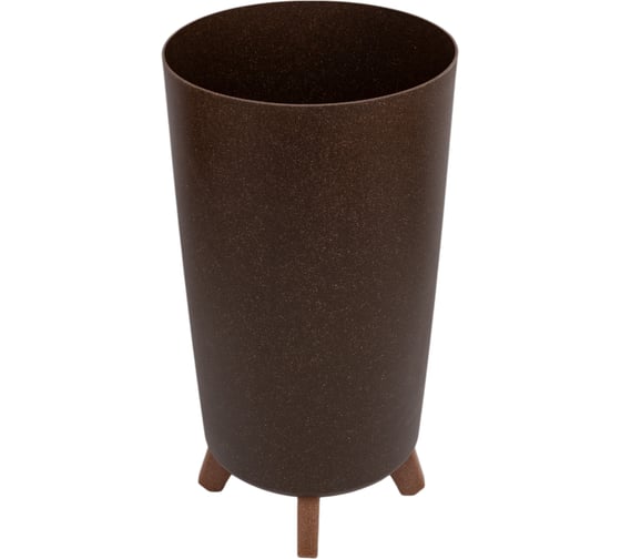 Ваза-кашпо на ножках Prosperplast DGTL240W-4625W GRACIA TUBUS SLIM ECO WOOD диаметр 24 см, высота 44.5 см, кофе 067630
