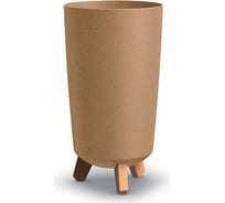 Ваза-кашпо на ножках Prosperplast DGTL200W-4665W GRACIA TUBUS SLIM ECO WOOD диаметр 19.5 см, высота 36.5 см, коричневое 067629