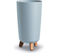 Ваза-кашпо на ножках Prosperplast DGTL200 443U GRACIA TUBUS SLIM диаметр 195 мм, высота 265 мм, светло-серое 067624