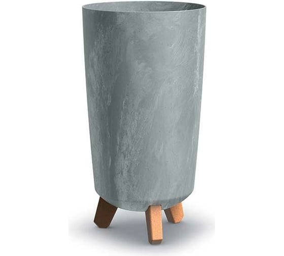 Ваза-кашпо на ножках Prosperplast DGTL240E-422U GRACIA TUBUS SLIM BETON EFFECT диаметр 24 см, высота 44.5 см, бетон 067636 1
