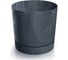 Кашпо с поддоном Prosperplast DPOP150E S433 TUBO P EFFECT диаметр 148 мм, высота 147 мм, антрацит 067439 1