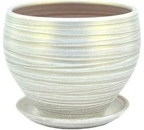 Горшок Сады Аурики 33 126 Модерн классика, керамика, белый, диам. 20 см, 3 л 068244