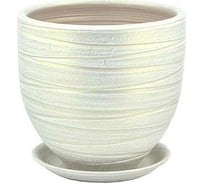 Горшок Сады Аурики 55 126 Модерн бутон, керамика, белый, диам. 20 см, 4 л 068234
