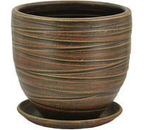 Горшок Сады Аурики 55 105 Модерн бутон, керамика, шоколад, диам. 20 см, 4 л 068238
