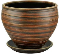 Горшок Сады Аурики 33 105 Модерн классика, керамика, шоколад, диам. 20 см, 3 л 068247