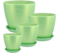 Комплект из 4х горшков Сады Аурики Роспись Бутон РС58 керамика 068293