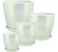 Комплект из 4х горшков Сады Аурики Роспись Бутон РС55 керамика 068256