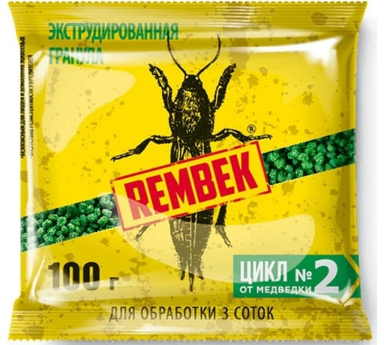 Экструдированная гранула от медведки, проволочника, муравьев REMBEK 100 г 4680287524312