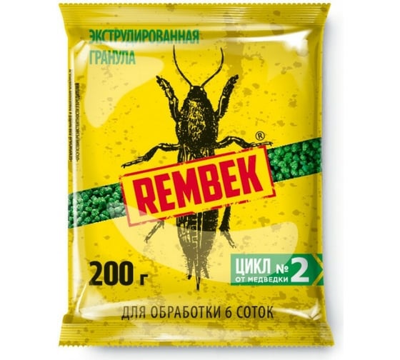 Экструдированная гранула от медведки, проволочника, муравьев REMBEK 200 г 4680287524329