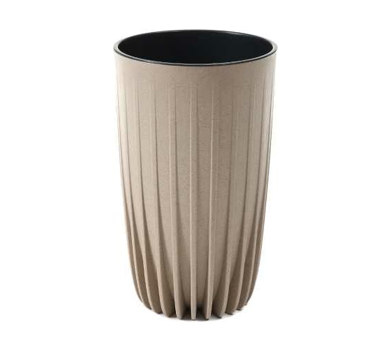 Кашпо с вкладышем LAMELA Sp.z o. 988 MIRA ECO coffee высокая, диам. 25 см, высота 42 см, кофе latte 068790