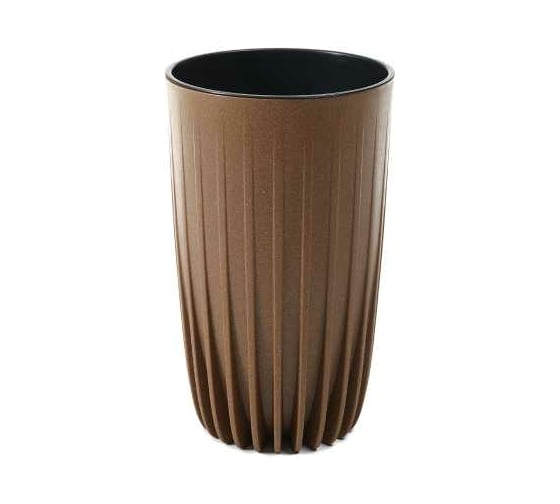 Кашпо с вкладышем LAMELA Sp.z o. 986 MIRA ECO wood высокая, диам. 25 см, высота 42 см, натур дерево 068787 1