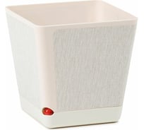 Кашпо с прикрепленным поддоном LAMELA Sp.z o. 014 KORA textil 18х18 см, высота 18 см, 3.7 л, кремовое t/s21 068754