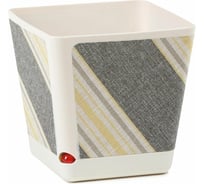 Кашпо с прикрепленным поддоном LAMELA Sp.z o. 014 KORA textil 18х18 см, высота 18 см, 3.7 л, кремовое t/s22 068756