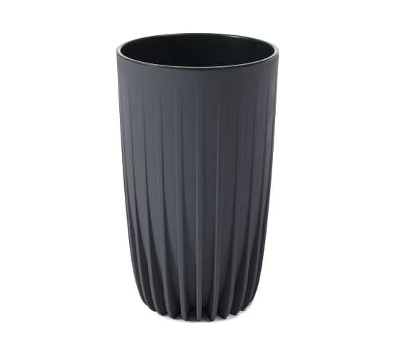 Кашпо с вкладышем LAMELA Sp.z o. 984 MIRA recycled высокая, диам. 25 см, высота 42 см, антрацит 068783
