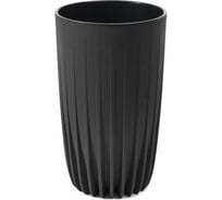 Кашпо с вкладышем LAMELA Sp.z o. 984 MIRA recycled высокая, диам. 25 см, высота 42 см, черное 068785