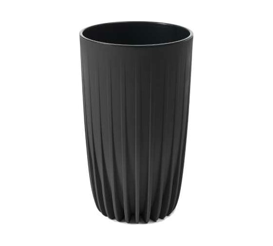 Кашпо с вкладышем LAMELA Sp.z o. 984 MIRA recycled высокая, диам. 25 см, высота 42 см, черное 068785