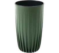 Кашпо с вкладышем LAMELA Sp.z o. 986 MIRA ECO wood высокая, диам. 25 см, высота 42 см, зеленое 068789