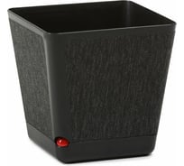 Кашпо с прикрепленным поддоном LAMELA Sp.z o. 015 KORA textil 24х24 см, высота 24 см, 9 л, черное t/k31 068763