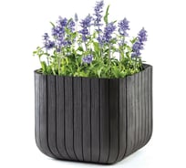 Кашпо Keter CUBE PLANTER L, 50,5л графит 230225