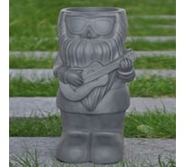 Настольное кашпо Idealist Lite Гном с грибами, серое GNM-TWO-LG-23