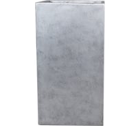 Кашпо Idealist Lite Крисмас Высокое, квадратное, файберстоун, серебристое TSXMAS-SLV-23