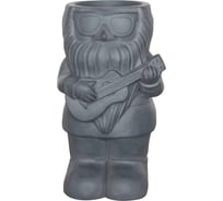 Настольное кашпо Idealist Lite Гном с гитарой, серое GNM-THREE-LG-23