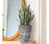 Настольное кашпо Idealist Lite Голова Будды, файберстоун, белое BUD-FP-AW-26