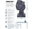 Напольное кашпо Idealist Lite Женское лицо, файберстоун, черное YFP-THREE-BLK-19 2