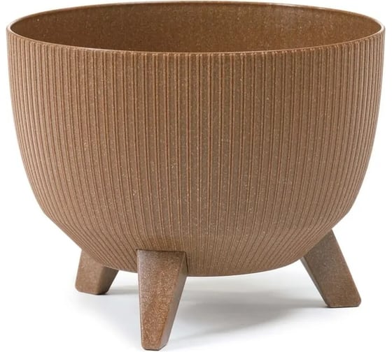 Кашпо на ножках LAMELA Sp.z o. 962 ROMA ECO wood Jumper диаметр 24 см, высота 19 см, 5.1 л, натуральное дерево 065003 1