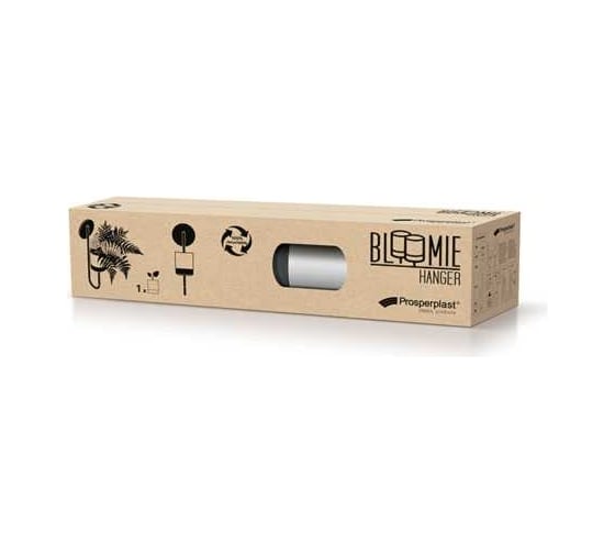 Подвесное кашпо Prosperplast IKBH600-422U BLOOMIE HANGER диам. 27х23.5 см, высота 84.5 см, 4 л, бетон/черный 068806