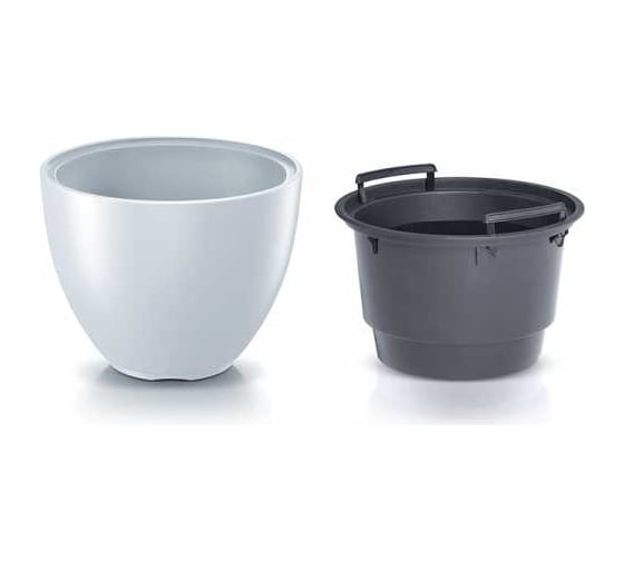 Кашпо с вкладышем Prosperplast DBHEM570-S449 HEOS диам. 57 см, высота 435 мм, белое 068418