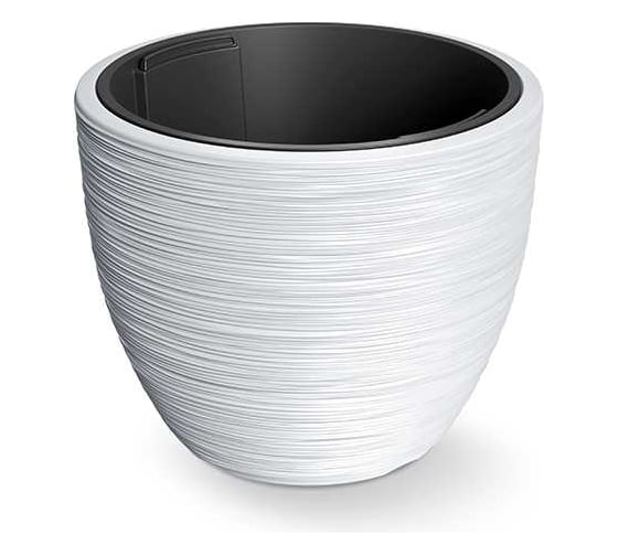 Кашпо с вкладышем Prosperplast DBFU400-S449 FURU диам. 39 см, высота 32 см, белое 068859 1
