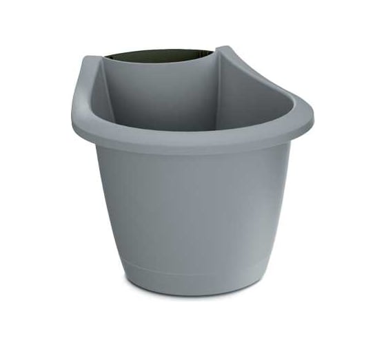Кашпо на водосток Prosperplast DRER220-405U RESPANA BELT диам. 22х21.7 см, высота 17.8 см, 3.3 л, светло-серое 068410 1