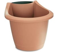 Кашпо на водосток Prosperplast DRER220-405U RESPANA BELT диам. 22х21.7 см, высота 17.8 см, 3.3 л, терракотовое 068412