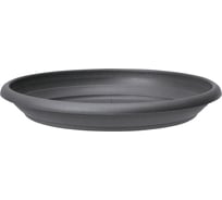 Поддон Scheurich 331 Linda Metallic Grey диам. 30 см, пластик, серый металлик 068854