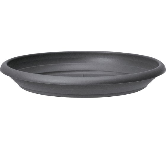 Поддон Scheurich 331 Linda Metallic Grey диам. 30 см, пластик, серый металлик 068854 1