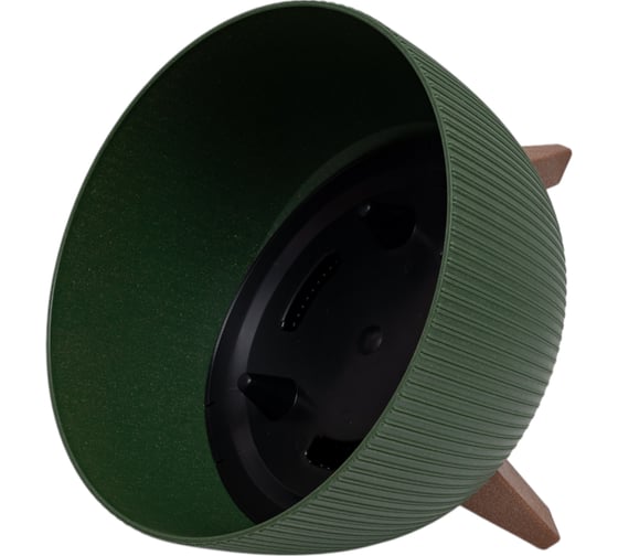 Кашпо на ножках LAMELA Sp.z o. 964 ROMA ECO wood Jumper диам. 33 см, высота 22 см, 12.4 л, зеленое 065019