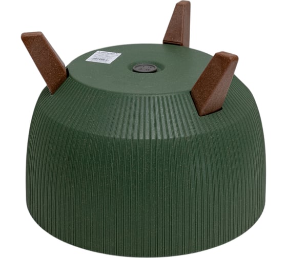 Кашпо на ножках LAMELA Sp.z o. 964 ROMA ECO wood Jumper диам. 33 см, высота 22 см, 12.4 л, зеленое 065019