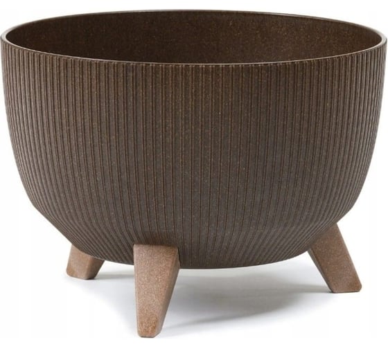Кашпо на ножках LAMELA Sp.z o. 970 ROMA ECO coffee Jumper диам. 33 см, высота 22 см, 12.4 л, кофе espresso 065026