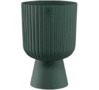 Кашпо FormPlastic 5140-079 Keli Mika Petit Eco Wood диаметр 137 мм, высота 205 мм, 170 мл, малахит 069066