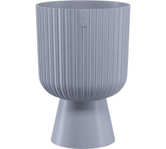 Кашпо FormPlastic 5140-040 Keli Mika Petit Eco Wood диаметр 137 мм, высота 205 мм, 170 мл, платина 069064 1