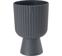 Кашпо FormPlastic 5145-014 Keli Mika Petit Eco Wood диаметр 178 мм, высота 265 мм, 370 мл, антрацит 069068