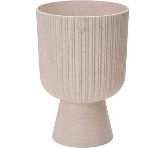 Кашпо FormPlastic 5145-011 Keli Mika Petit Eco Wood диаметр 178 мм, высота 265 мм, 370 мл, белое 069067