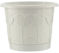 Горшок с поддоном PALISAD Тюльпан мрамор, 2.9 л 69232