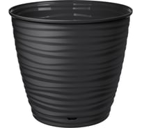 Горшок для цветов Idiland saffron 9.1 л, с поддоном, черный 221610430/02